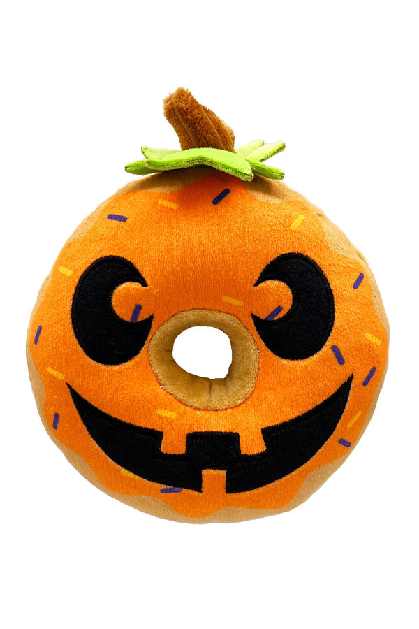 Huxley and Kent Pumpkin Donut Halloween Dog Toy